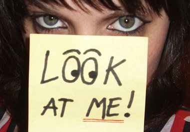 write your ad on a Post-It note, stick it between my Big Blue Eyes, and send you a cool picture of it big2
