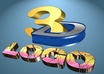 create a professional 3D Text logo small2