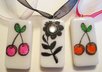 send you a cute stamped, colored, and sealed domino pendant on organza ribbon to US address only small2