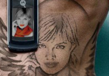 make your pic as a tattoo on David Beckhams body big2
