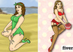 draw you or any one you know as a pinup girl small2