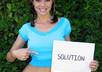 get a beautiful lady to hold a sign with your name or message small2