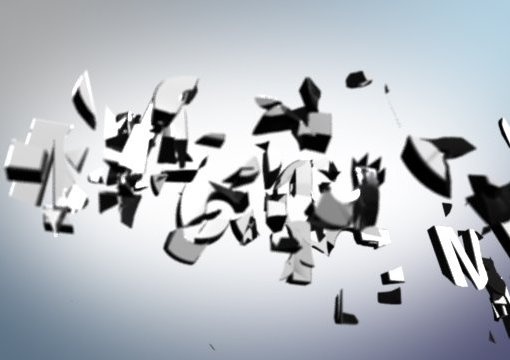 create a shattering text intro video big2