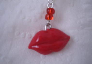 make a pair of Red  Lip Earrings big2