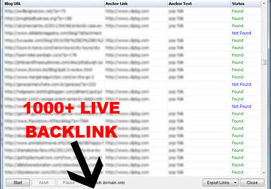create 1000+ LIVE Links from Unique Blogs and Lindexing big2