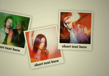 edit this POLAROID slideshow animation video showcasing your 10 images with text placeholder big2