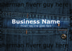 create a cool flashy business card jeans style 32629 front and back in high resolution CMYK print ready small2