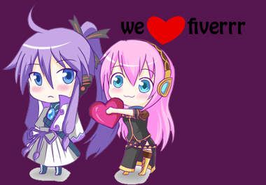 draw your characters in a cute cool chibi or anime style big2