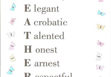 create a full color name plaque from the letters of your first name big2