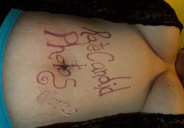 put words, message, avertisment, on my belly big2