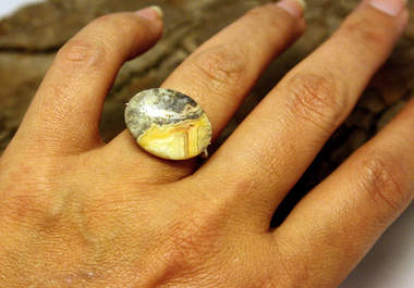make a sterling silver Crazy Lace Agate Stone ring big2