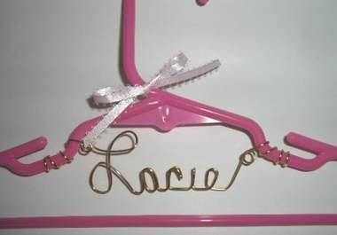 personalized a Cute Pink or Blue Childs Hanger big2