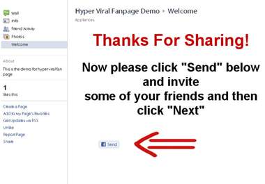 setup a hyper viral fan page software to your facebook fan page just big2
