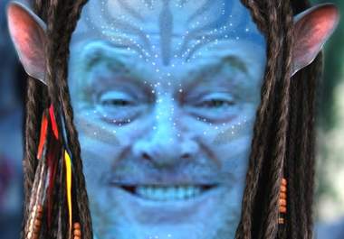 make 2 of your pictures look like an Avatar Character big2