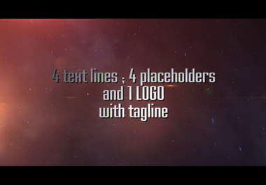 make you this video INTRO inserting 4 text lines 4 pictures and your logo with tagline I will double all this ordering the gig with extras big2