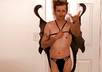 sing Happy birthday to anyone in wearing only a Black thong with my black Wings small2