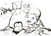 hand draw cute cartoon with sharp line ink technique small3