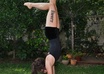 do an acrobatic pose to promote your logo\business small3