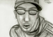 draw a Traditional Style Drawing in black and white of you or someone you know small3