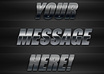 design a metallic chrome silver or gold text message banner header small3