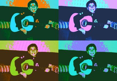 make a andy warhol style portrait of you big3