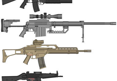 create 3 Fully Custom Animated Guns/Logo big3