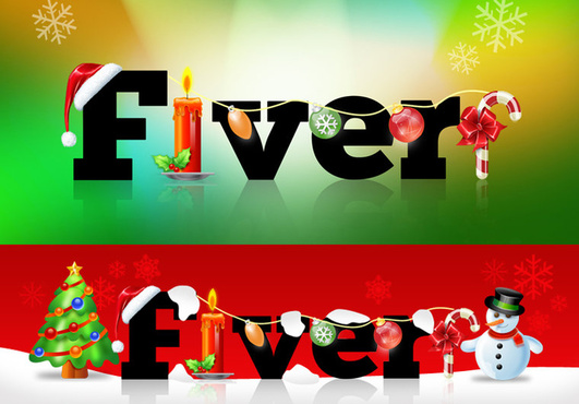 make your season logo/banner/header in a Easter, Valentines Christmas new year thanksgiving, summer or any season/holiday big3