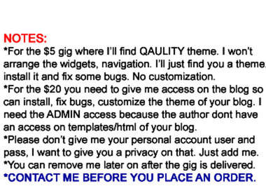 find you a BLOGGER/blogspot theme or customize your blog big3