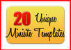 give you 20 Unique and Professional Minisite Templates with full PSD source files