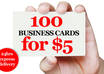 print 100 business cards for you