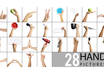 give you 28 high quality psd layered hands without a background