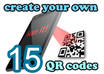 create 15 custom high resolution and unique QR code to link to your website, url, text or email, same day small1