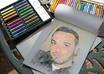 turn your portrait into a beautiful colorful charcoal sketch