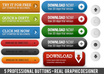 design 5 individual buttons for your blog or website in Adobe Photoshop