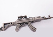 mail you a stainless pendant and necklace submachine gun