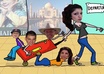 draw a cartoon body / scene for your picture face small1