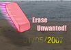 remove unwanted texts, date from 3 images