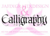 write in calligraphy and send via pdf or jpeg