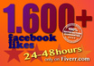 give you 1600+ facebook likes for your facebook fan page