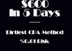 guide you about The Dirtiest CPA method ever, Made 600 Dollar in 5 days