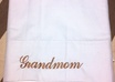 embroider your name on a white pillowcase