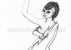 draw a waist up image of a stylized and detailed character