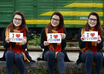 create an  multi exposure photo of me holding your 3 signs small1