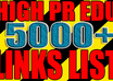 give you over 5000 postable low obl edu high pr links for white hat seo blog commenting to increase site google serp rankings