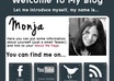 create an outstanding eye catching About Me Box for your Blog with clickable Social Media Buttons