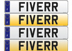 create 5 sets of Customized License Plate with your name,company name or URL