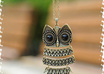 send you a bronze vintage owl necklace