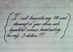 transcribe any text into beautiful cursive handrwiting