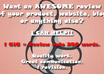 write a SPARKLING review of your product, your blog or website