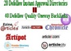 manually submit Your Articles to 20 DoFollow Instant Approval Article Directories